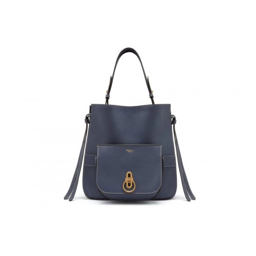 Mulberry Amberley Hobo Bags Blue Silky Calf