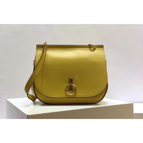 Mulberry Amberley Satchel Bags Lemon Classic Grain Leather