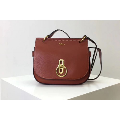 Mulberry Amberley Satchel Bags Red Mini Classic Grain Leather