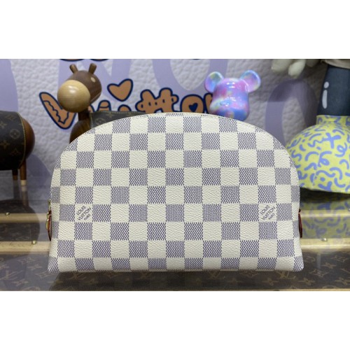 Louis Vuitton N23346 Pochette Cosmetic GM Pouch in Damier Azur Canvas Louis Vuitton N23346 Pochette Cosmetic GM Pouch in Damier Azur Canvas