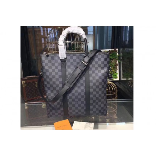 Louis Vuitton N40000 Anton Tote Bags in Damier Graphite Canvas