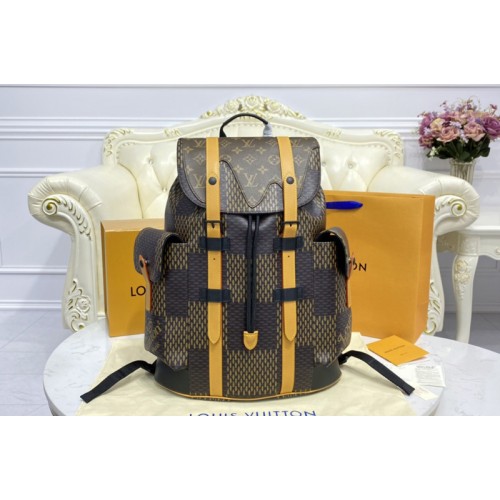 Louis Vuitton N40358 Christopher PM backpack in Giant Damier Ebene and Monogram coated canvas Louis Vuitton N40358 Christopher PM backpack in Giant Damier Ebene and Monogram coated canvas