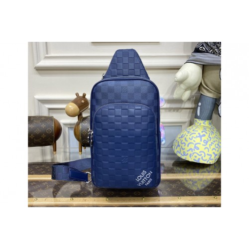 Louis Vuitton N40439 Avenue Slingbag bag in Damier Infini cowhide leather and Damier Graphite coated canvas Louis Vuitton N40439 Avenue Slingbag bag in Damier Infini cowhide leather and Damier Graphite coated canvas