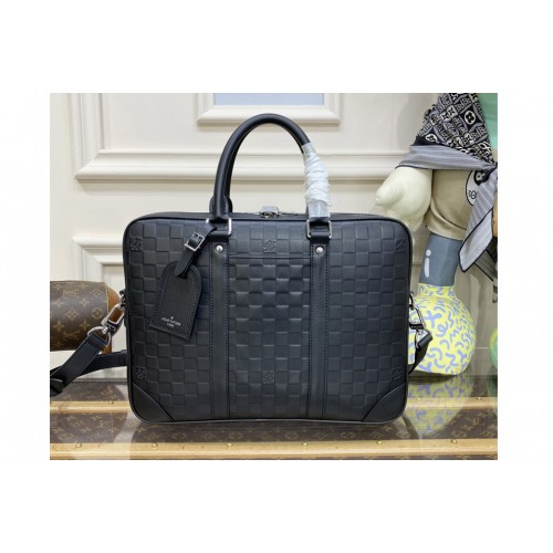 Louis Vuitton N40444 Porte-Documents Voyage PM briefcase bag in Damier Infini cowhide leather Louis Vuitton N40444 Porte-Documents Voyage PM briefcase bag in Damier Infini cowhide leather