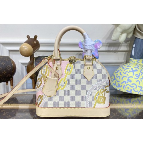 Louis Vuitton N40472 Alma BB handbag in Damier Azur coated canvas Louis Vuitton N40472 Alma BB handbag in Damier Azur coated canvas