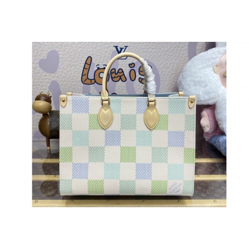 Louis Vuitton N40518 OnTheGo MM tote bag in Pistachio Damier Giant coated canvas Louis Vuitton N40518 OnTheGo MM tote bag in Pistachio Damier Giant coated canvas