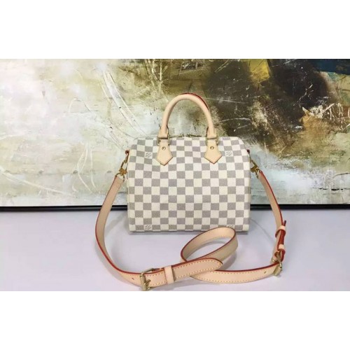 Louis Vuitton N41000 Speedy Bandouliere 25 Bag in Damier Azur Canvas Louis Vuitton N41000 Speedy Bandouliere 25 Bag in Damier Azur Canvas