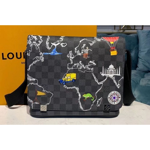 Louis Vuitton N41028 District PM Bags Damier Graphite Canvas Louis Vuitton N41028 District PM Bags Damier Graphite Canvas