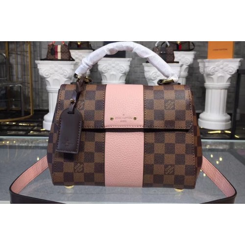 Louis Vuitton N41071 Bond Street BB Bags in Damier Ebene Canvas With Pink