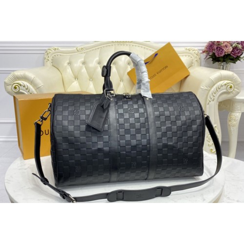 Louis Vuitton N41145 keepall bandouliere 45 Bag in Damier Infini Leather Louis Vuitton N41145 keepall bandouliere 45 Bag in Damier Infini Leather
