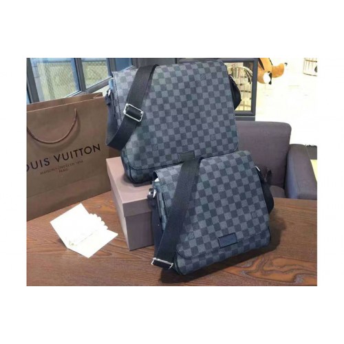 Louis Vuitton N41272 District MM Messenger Bags in Damier Graphite Canvas Louis Vuitton N41272 District MM Messenger Bags in Damier Graphite Canvas