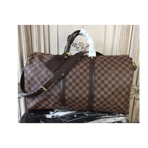 Louis Vuitton N41428 Keepall Bandouliere 45 Travel Bags in Damier Ebene Canvas