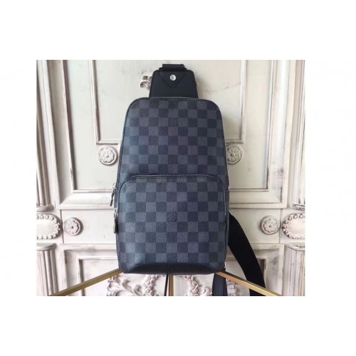 Louis Vuitton N41719 Avenue Sling Bag in Damier Graphite Canvas Louis Vuitton N41719 Avenue Sling Bag in Damier Graphite Canvas