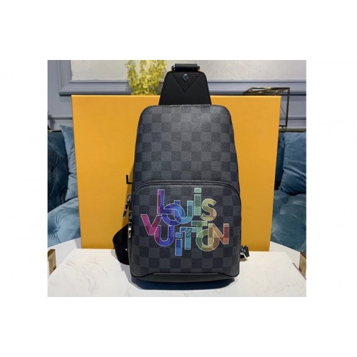 Louis Vuitton N41719 Avenue Sling Bags Damier Graphite Canvas With Print Louis Vuitton N41719 Avenue Sling Bags Damier Graphite Canvas With Print