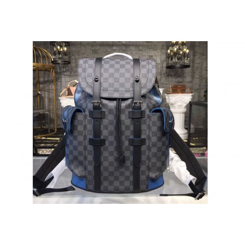 Louis Vuitton N42422 Christopher PM Backpack in Damier Graphite Canvas