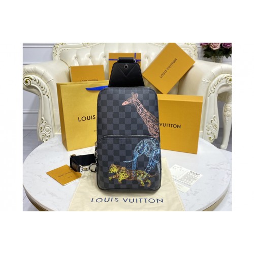 Louis Vuitton N45277 Avenue Sling Bag in Damier Graphite coated canvas Louis Vuitton N45277 Avenue Sling Bag in Damier Graphite coated canvas