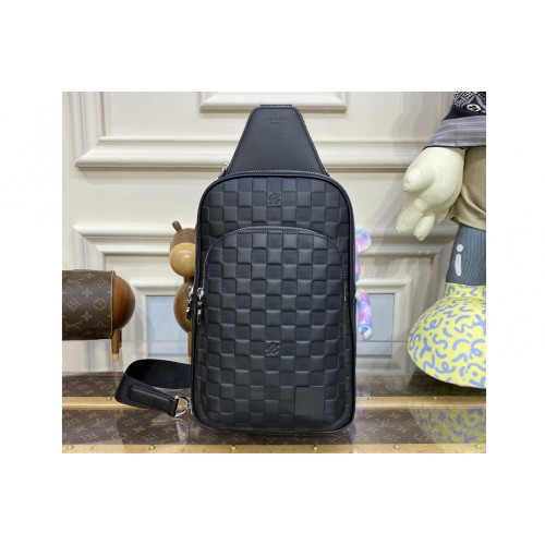 Louis Vuitton N45303 Avenue Sling Bag in Damier Infini Leather Louis Vuitton N45303 Avenue Sling Bag in Damier Infini Leather