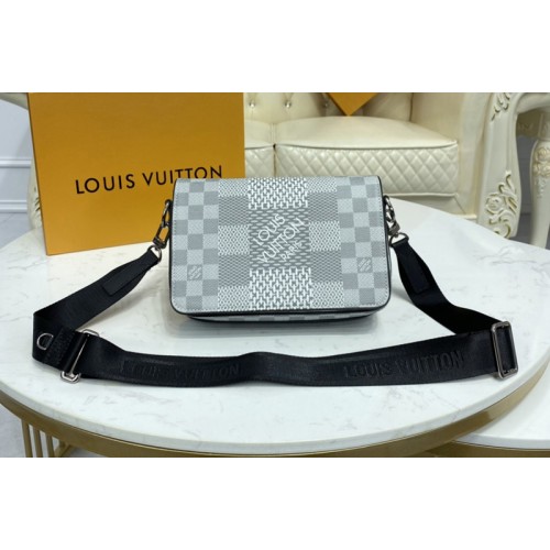 Louis Vuitton N50013 Studio Messenger Bag in White Damier Graphite 3D coated canvas Louis Vuitton N50013 Studio Messenger Bag in White Damier Graphite 3D coated canvas