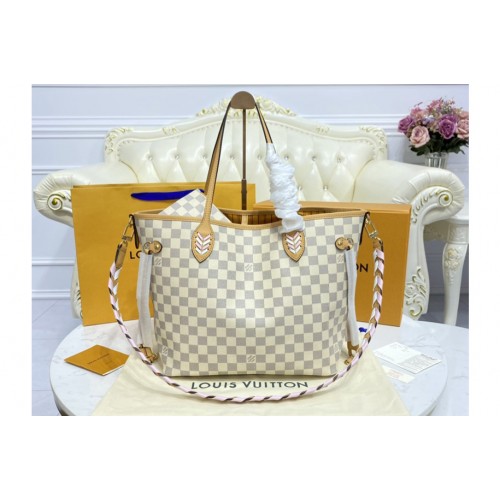 Louis Vuitton N50047 Neverfull MM bag in Damier Azur Canvas