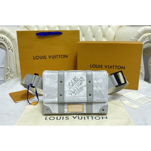 Louis Vuitton N50061 Trunk Slingbag Bag in Gray Damier Salt canvas Louis Vuitton N50061 Trunk Slingbag Bag in Gray Damier Salt canvas