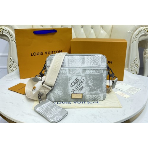 Louis Vuitton N50068 Trio Messenger Bag in Gray Damier Salt canvas Louis Vuitton N50068 Trio Messenger Bag in Gray Damier Salt canvas
