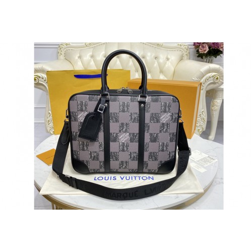 Louis Vuitton N50072 Sirius Briefcase Bag in Graphite Cowhide leather Louis Vuitton N50072 Sirius Briefcase Bag in Graphite Cowhide leather