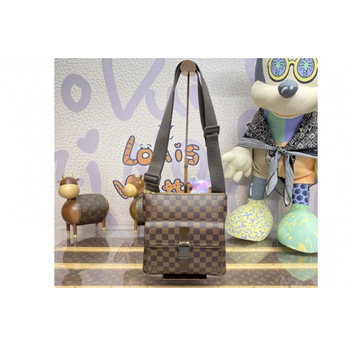 Louis Vuitton N51127 Pochette Melville Bag in Damier Ebene Canvas
