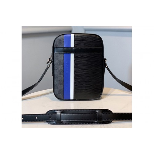 Louis Vuitton N51460 Danube Slim Bag in Black Epi Leather