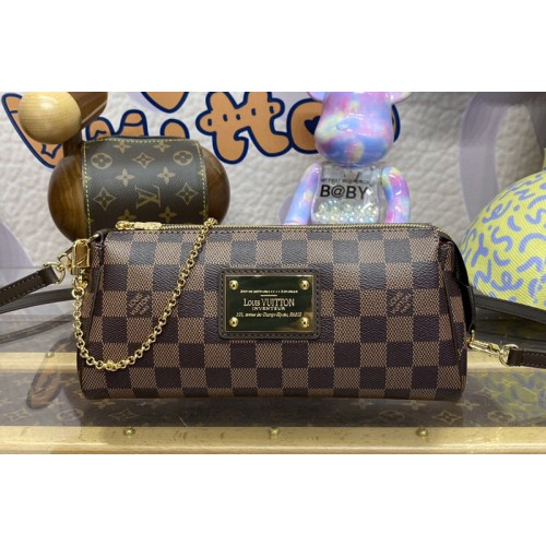 Louis Vuitton N55213 Eva Shoulder Bag in Damier Ebene Canvas
