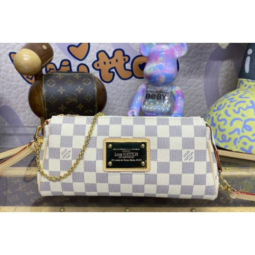 Louis Vuitton N55214 Eva Shoulder Bag in Damier Azur Canvas