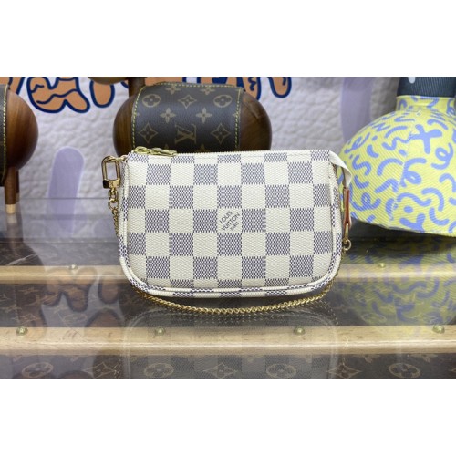 Louis Vuitton N58010 Mini Pochette Accessoires in Damier Azur Canvas