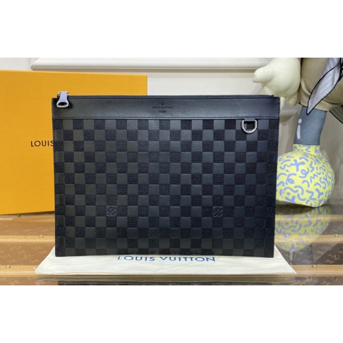 Louis Vuitton N60191 Discovery Pochette in Damier Infini Onyx Silver leather Louis Vuitton N60191 Discovery Pochette in Damier Infini Onyx Silver leather