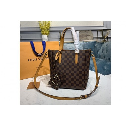 Louis Vuitton N60296 Belmont PM Bag in Damier Ebene canvas With Saffron Leather