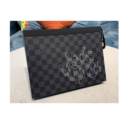 Louis Vuitton N60308 Pochette Voyage MM Bag in Damier Graphite canvas Louis Vuitton N60308 Pochette Voyage MM Bag in Damier Graphite canvas