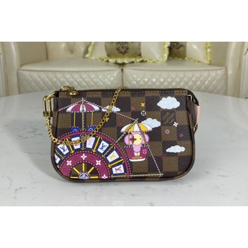 Louis Vuitton N60402 Mini Pochette Accessoires in Damier Ebene canvas