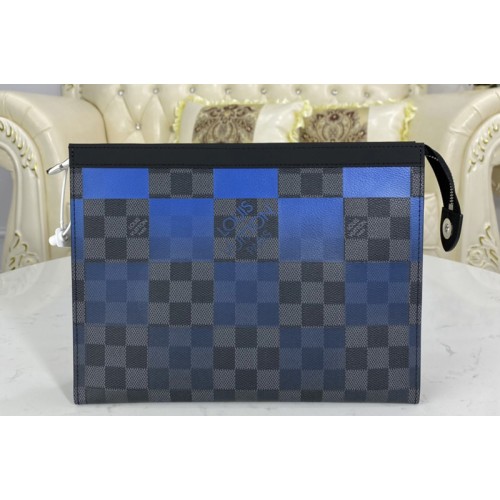 Louis Vuitton N60412 Pochette Voyage MM Bag in Blue Damier Graphite Giant coated canvas Louis Vuitton N60412 Pochette Voyage MM Bag in Blue Damier Graphite Giant coated canvas