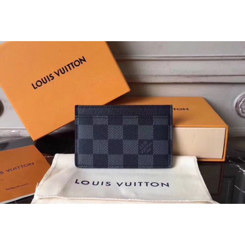 Louis Vuitton N61722 Card Holder in Damier Graphite Canvas Louis Vuitton N61722 Card Holder in Damier Graphite Canvas