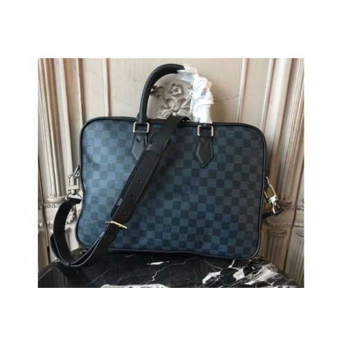 Louis Vuitton N63298 Dandy Briefcase Slim Bags in Damier Cobalt Canvas Louis Vuitton N63298 Dandy Briefcase Slim Bags in Damier Cobalt Canvas