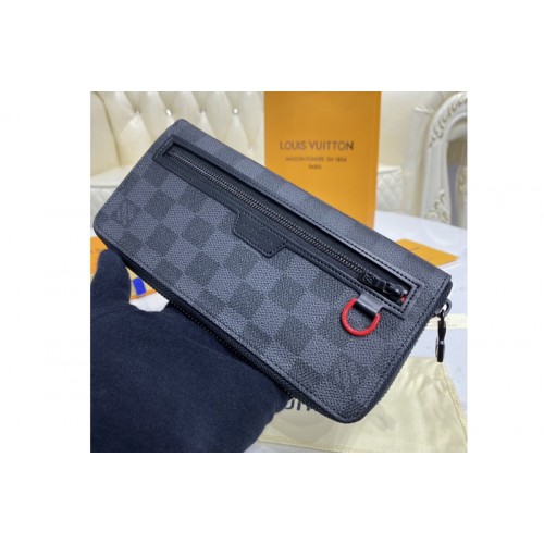 Louis Vuitton N60355 Utility Zippy wallet in Damier Graphite Giant coated canvas Louis Vuitton N60355 Utility Zippy wallet in Damier Graphite Giant coated canvas