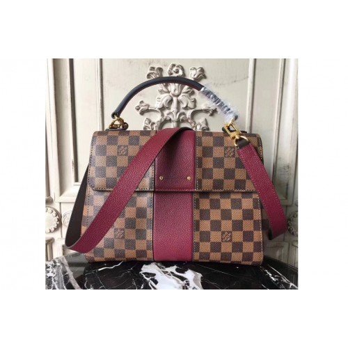 Louis Vuitton N64416 Bond Stree Bag in Damier Ebene Canvas With Burgundy