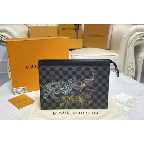 Louis Vuitton N64605 Pochette Voyage travel pouch in Damier Graphite canvas Louis Vuitton N64605 Pochette Voyage travel pouch in Damier Graphite canvas