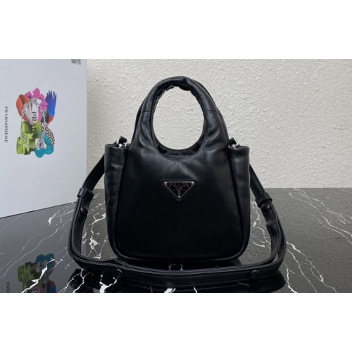 Prada 1BA359 Small padded Prada Soft nappa-leather bag in Black Leather Prada 1BA359 Small padded Prada Soft nappa-leather bag in Black Leather