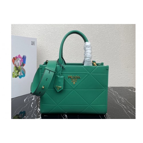 Prada 1BA379 Small leather Prada Symbole bag with topstitching in Green Leather Prada 1BA379 Small leather Prada Symbole bag with topstitching in Green Leather