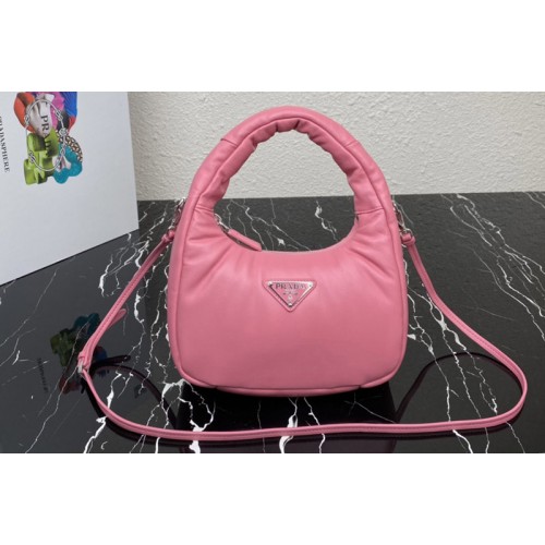 Prada 1BA384 Prada Soft padded nappa leather mini-bag in Pink Leather Prada 1BA384 Prada Soft padded nappa leather mini-bag in Pink Leather