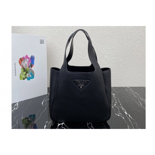 Prada 1BG335 Medium leather tote Bag in Black Leather Prada 1BG335 Medium leather tote Bag in Black Leather
