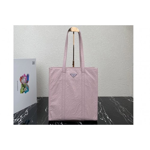 Prada 1BG459 Small antique nappa leather tote Bag in Pink Leather Prada 1BG459 Small antique nappa leather tote Bag in Pink Leather