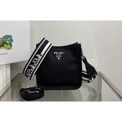 Prada 1BH191 Leather mini shoulder bag in Black Leather Prada 1BH191 Leather mini shoulder bag in Black Leather