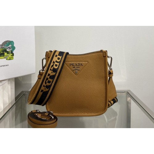 Prada 1BH191 Leather mini shoulder bag in Caramel Leather Prada 1BH191 Leather mini shoulder bag in Caramel Leather