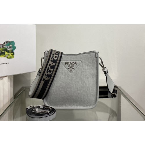 Prada 1BH191 Leather mini shoulder bag in Light Blue Leather Prada 1BH191 Leather mini shoulder bag in Light Blue Leather