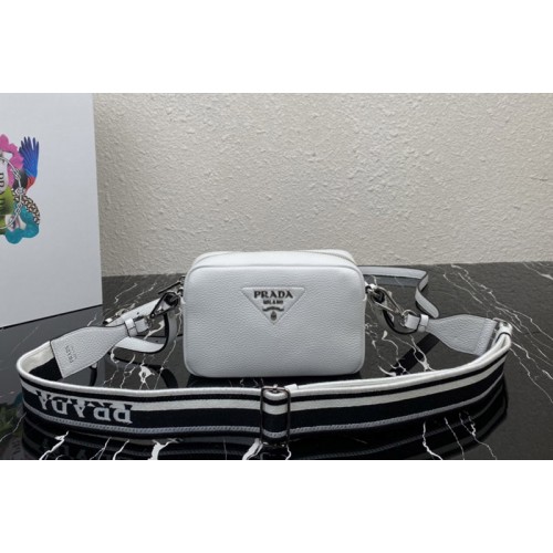 Prada 1BH192 Small leather bag in White Leather